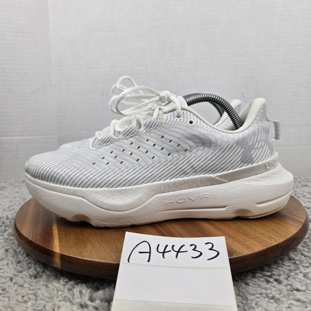 Under Armour Mens 8.5 Infinite Pro Triple White Athletic Gym Daily Running Shoe